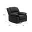 Fauteuil inclinable noir pivotant