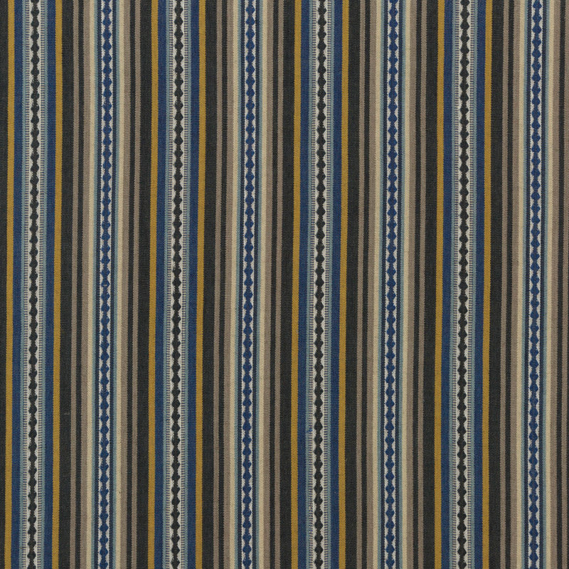 Festival Dalton Cotton Blend Fabric, Indigo/Ochre