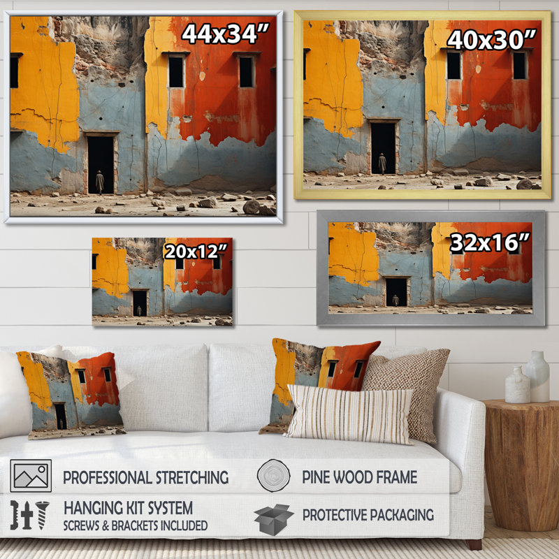 Travel Photo Hidden Gems III - Architecture Wall Decor, H 16 po x l 32 po x P 1 po, Encadrement doré