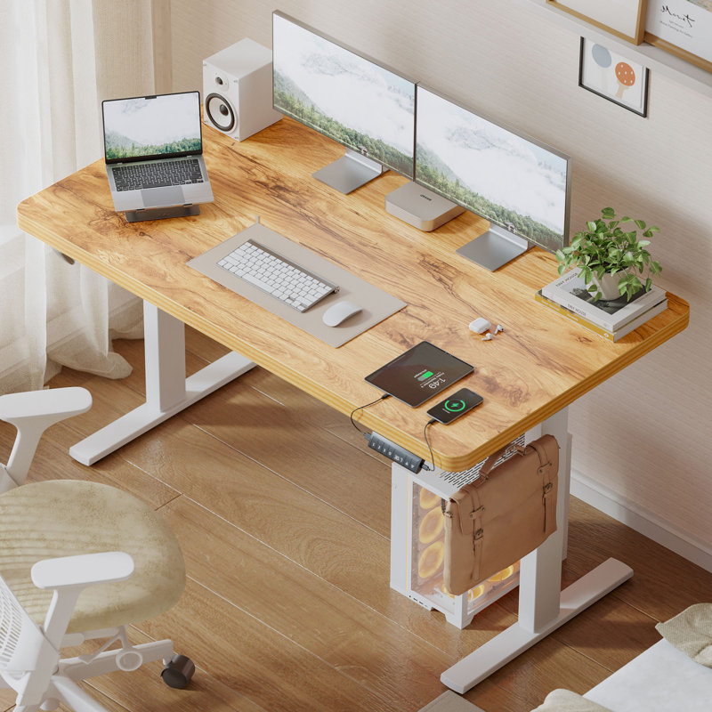 Bureau pour travailler debout 55 po, L 55 po x P 31 po, Rustic Brown/Black