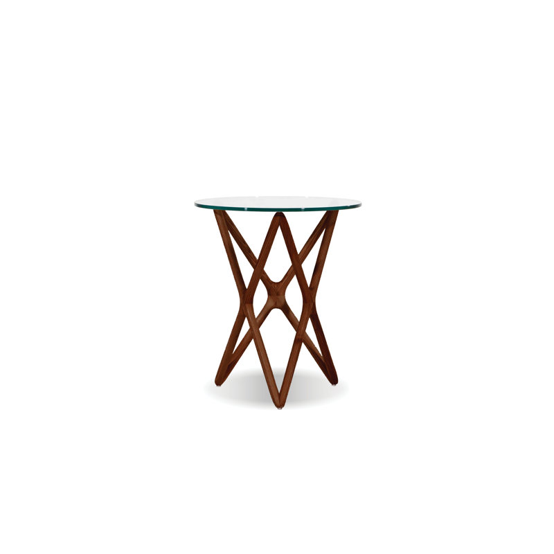Table de bout haute Quasar, 22" H x 19" W x 19" D, Brown