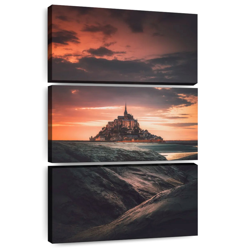 Adella enchanteur Mont Saint Michel, H 50 po x l 32 po