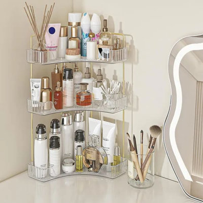 Meuble de rangement de comptoir de salle de bain d'angle