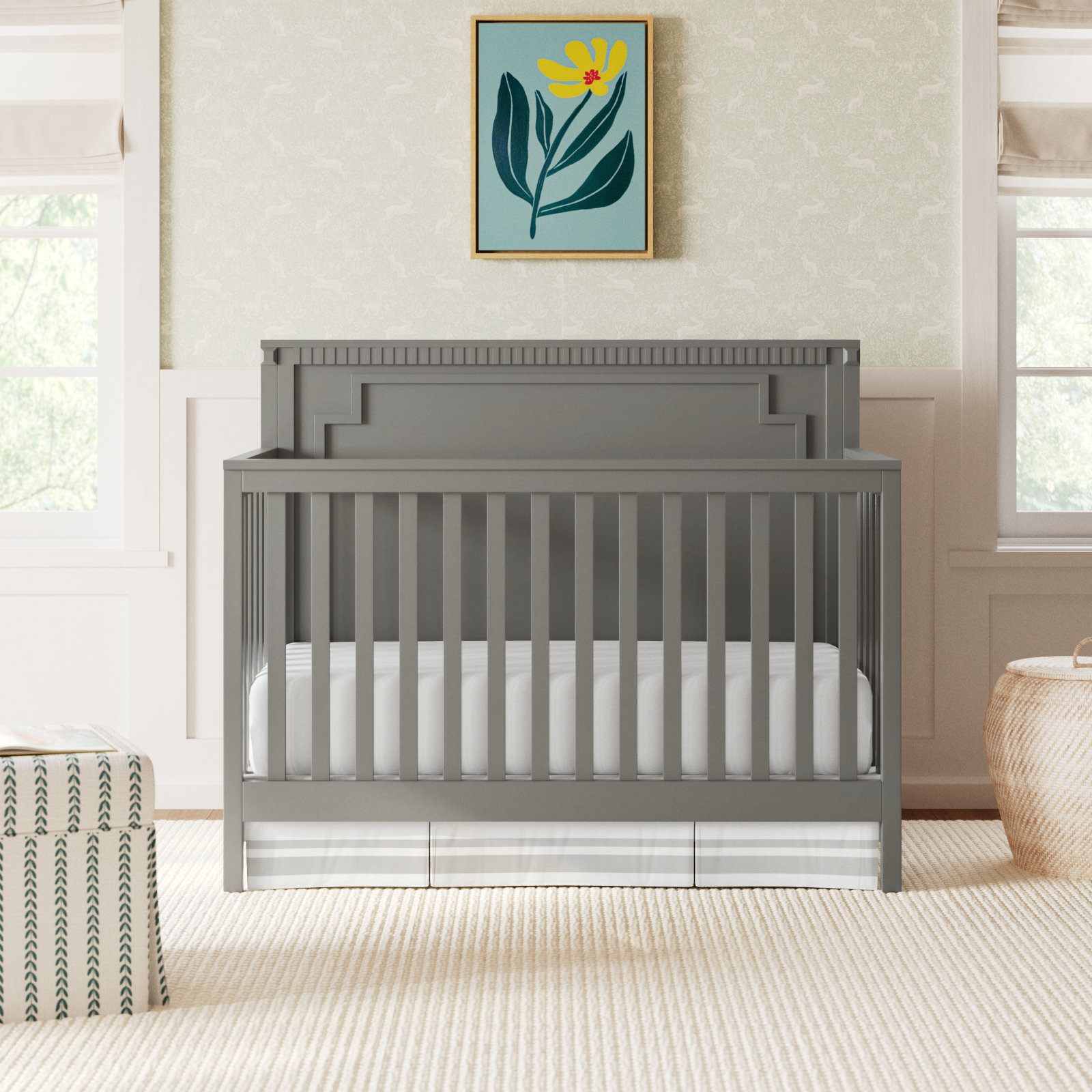Armandale 2 -in-1 Convertible Crib, Gray