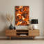 Abstrait aquarelle 93, art mural en métal brun-1778073099