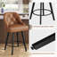 Swivel Upholstered Counter Stool with Solid Wood Frame-1607183135-1607183122