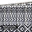 Rideau de douche sans couture de couleur noir tribal blanc avec 12 crochets-1406667682
