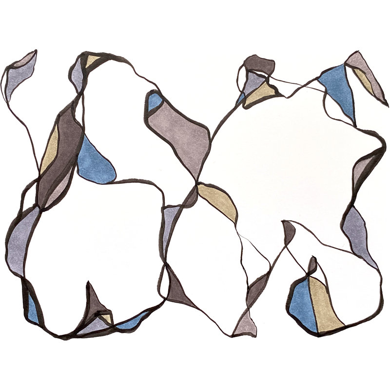 Musing Series 4.3 Print by Susan Arthur, Black Framed Paper, 25.25" H x 31.25" W