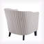 Fauteuil demi-tonneau rembourré à rayures