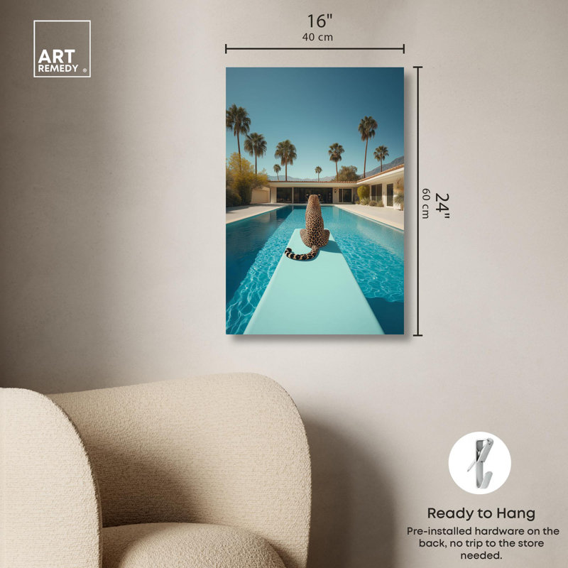 Art, art moderne, toile de tigre moderne, H 24 po x l 16 po, Toile tendue