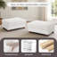 Modern Upholstered Faux Fur Square Ottoman(Set Of 2)-1433630259