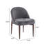 Chaise rembourrée en tissu avec pieds en fer Modern