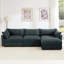 Canapé modulaire en L à 3 places, canapé 3 places avec 1 repose-pieds mobile, assise en T, confortable, large et profond, Chenille Gary-2047508338