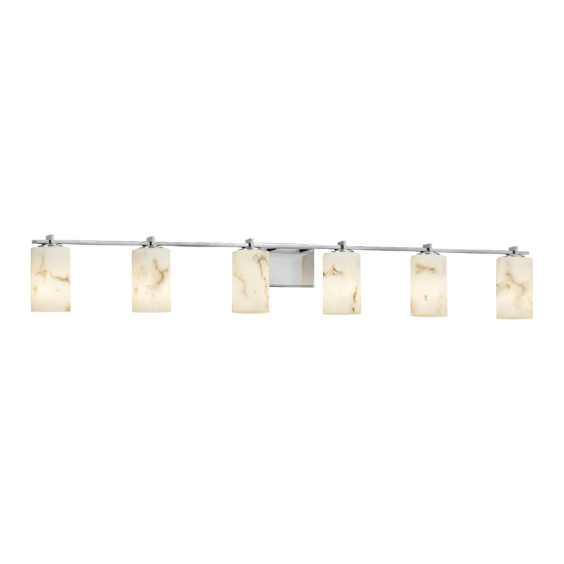 Éclairage pour meuble-lavabo 6 lumières del Keyon, Chrome poli, Incandescent