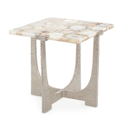 Table de bout en agate Unity, nickel
