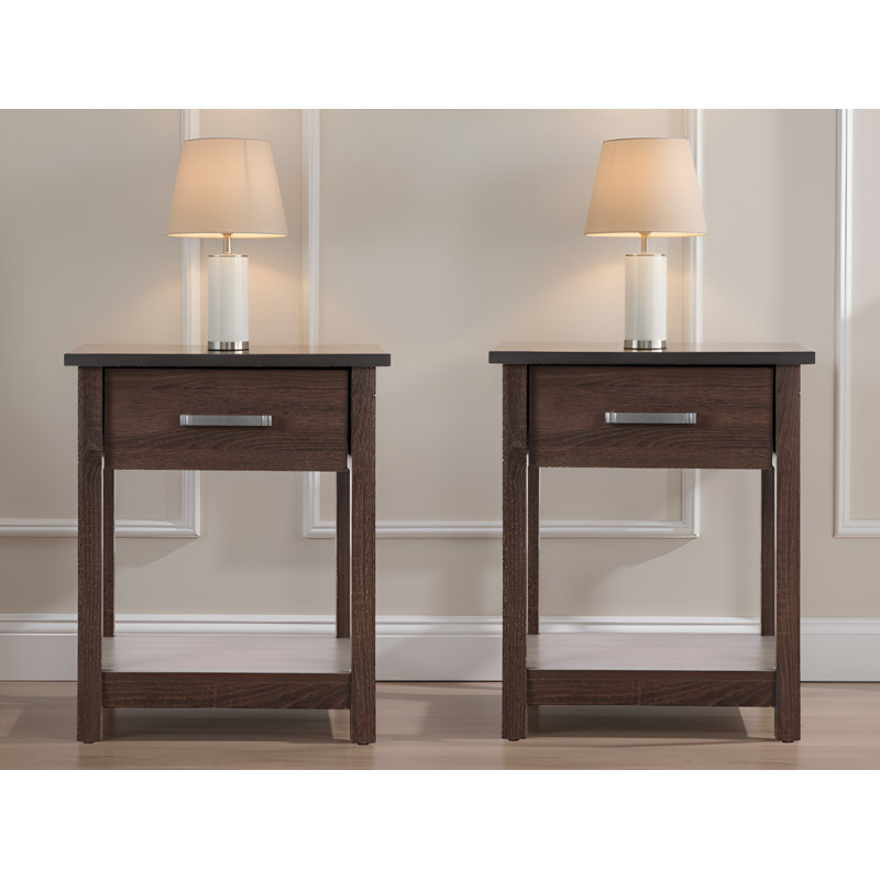 Ensemble de 2 tables de chevet Toluca Wenge, Wengé