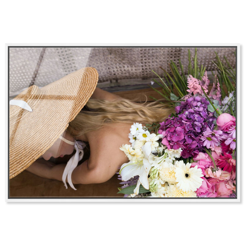 Pretty Bloom Canvas Floral & Botanical Print by Oliver Gal, 11"H x 16"W, White Frame