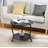 Small Round Coffee Table With Open Storage,23" 2-Tier Coffee Side Tables-372390549