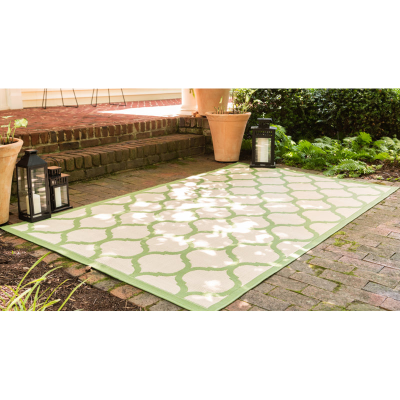 Tapis intérieur / extérieur beige Timmons, Rectangle 7 pi 1 po x 10 pi