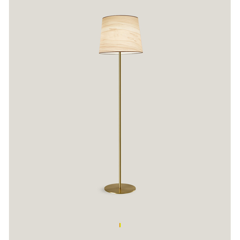 Zeta Floor Lamp - 13" Diameter, Gold, Natural White, Non-Dimmable