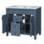 Meuble-lavabo 36 po avec lavabo supérieur, armoire de rangement moderne avec 2 portes à fermeture douce et 2 tiroirs, meuble-lavabo simple