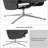 Swivel Recliner Chair with Ottoman, Faux Leather-380691797