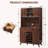 72"H Bar Cabinet with LED Lights, Wine Rack, and Cabinets-1290805008