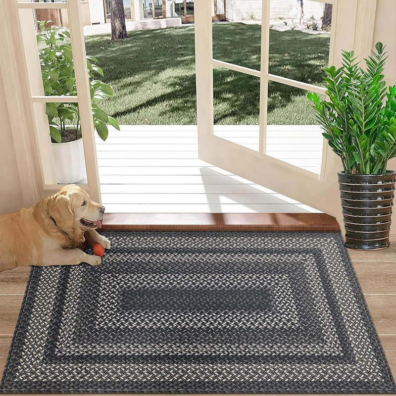 Paillasson lavable antidérapant, Dark Gray, 32" W x 48" L