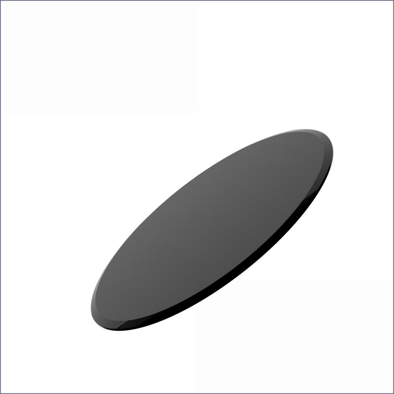 Plateau de table basse rond en verre trempé de 28 po, rebord biseauté poli de 2/5 po d'épaisseur, facile à nettoyer et amp; Durable