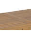 Ensemble de salle à manger 5 pièces en bois d'acacia avec table rectangulaire, trou pour parasol et chaises ergonomiques pour patio, jardin, bord de piscine ou intérieur.