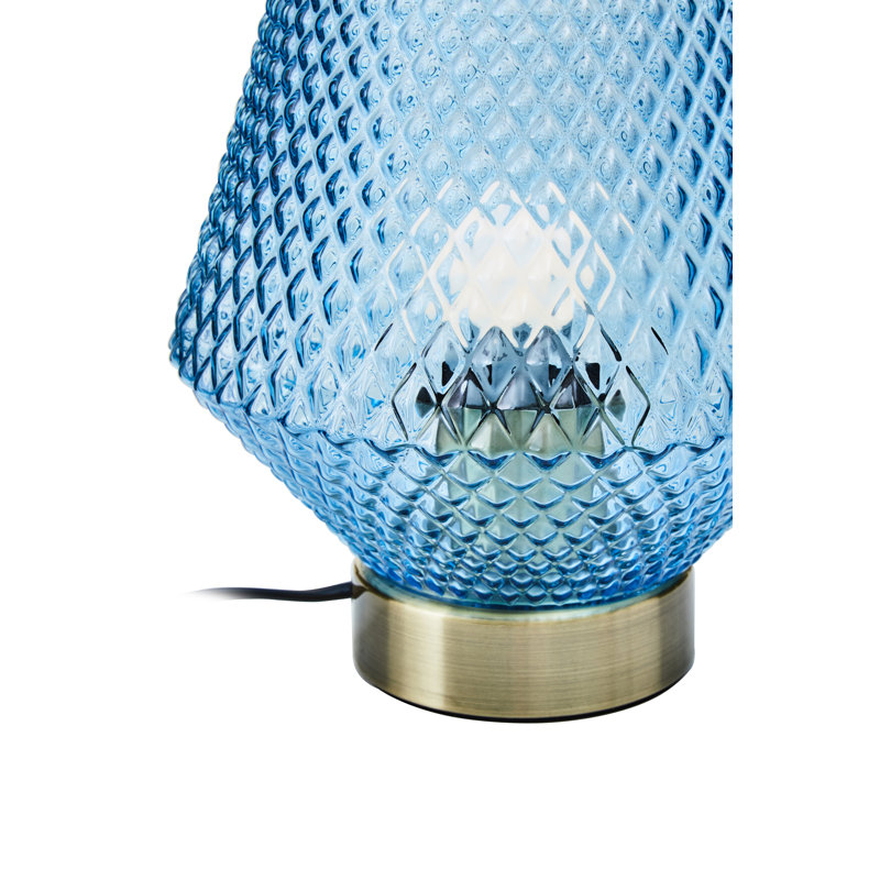 Lamira Glass Novelty Lamp, Blue