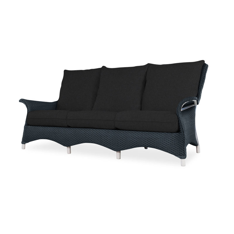 Mandalay Outdoor 3 - Seat, Canvas Black Sunbrella® Canvas, Pewter