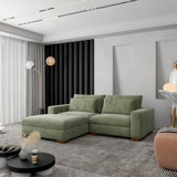 Belrose 89'' Corduroy Sofa & Chaise