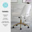 Fauteuil de bureau pivotant sans accoudoirs Martha Stewart Tyla-89798281-89812397