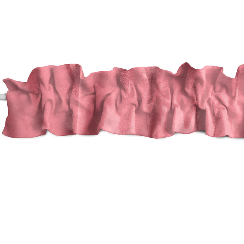 Tailored Window Valance, 58" W x 5" L, Coral