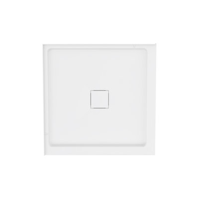 Marquette 36" X 36" Double-Threshold Shower Pan Base With Centre Drain In Glossy White