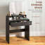 Dressing Dressing Table with Mirror, Drawers, for Bedroom, Black