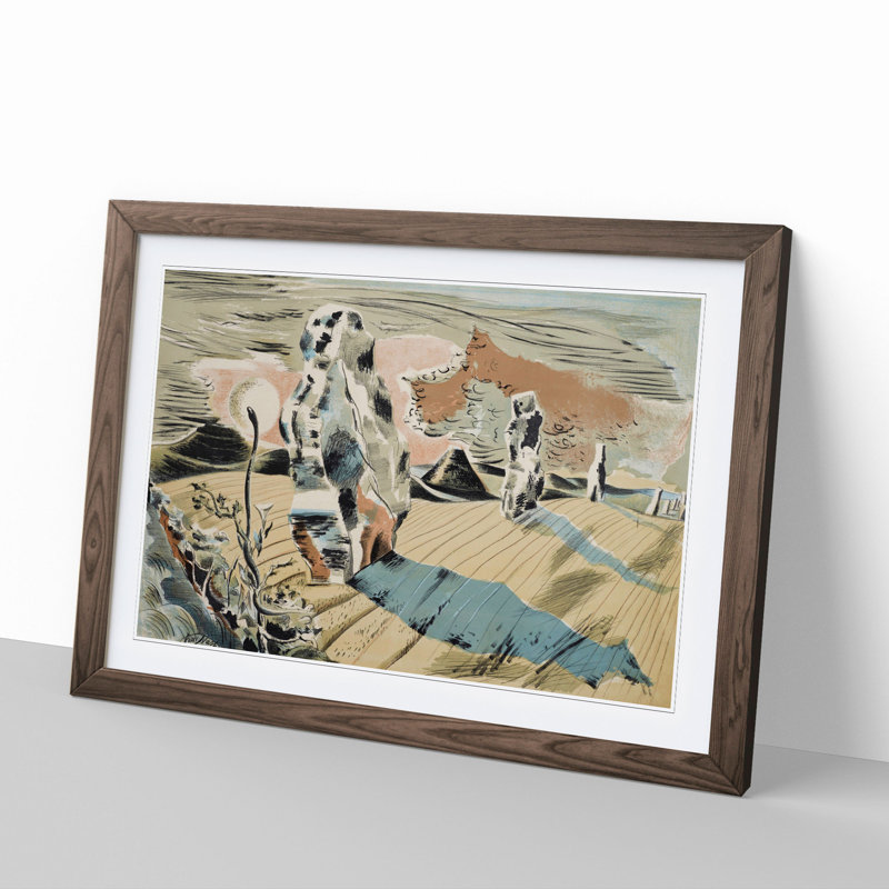 Avebury by Paul Nash - Framed Print, Walnut Framed, 27cm H x 36cm W x 2cm D
