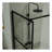 Goodyo 34" Shower Screen Door Walk-in Wet-room, Black, 3-panel Style