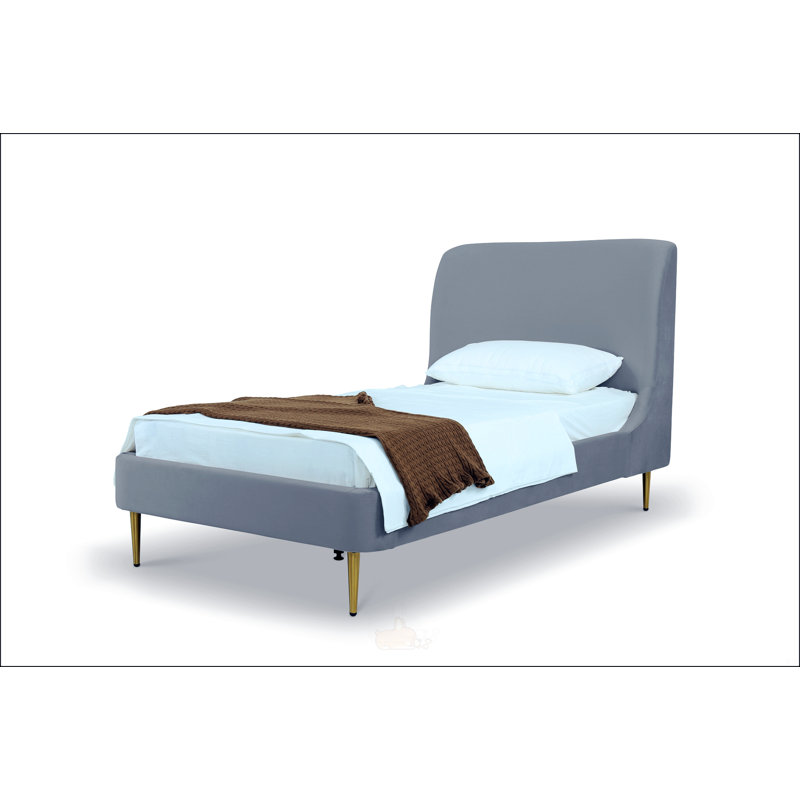 Lit simple en velours Heather