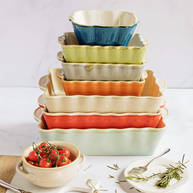 Italian Bakers Orange Rectangular Bakers, Medium