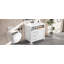 Meuble-lavabo simple 30 po avec lavabo en céramique, 4 tiroirs et armoire avec tablette réglable, meuble-lavabo autoportant moderne