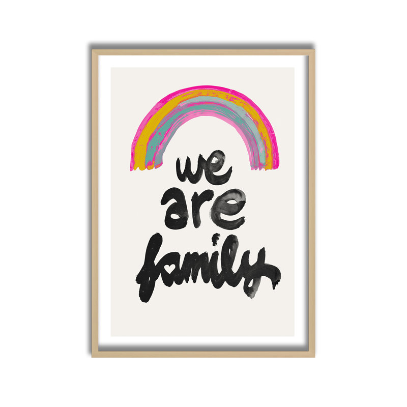 Pop Art & Retro We Are Family Framed Art, 16" H x 12" W x 1" D