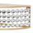 Gold Metal Half-Moon Room Wall Shelf with Crystal Embellishments, Set of 2 