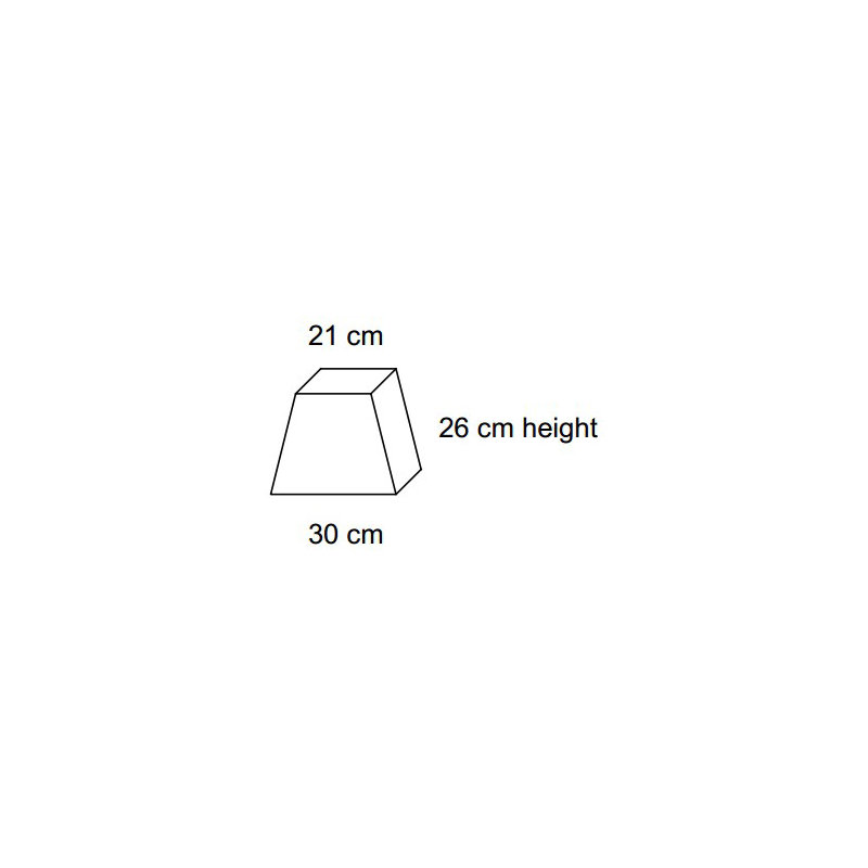 Fabric Square Lamp Shade, 26cm H x 30cm W x 30cm D, Black