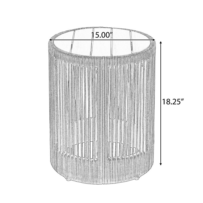 Table d'appoint d'extérieur, Beige