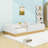 Twin Size Upholstered Platform Bed with Storage Bags and Sturdy Wood Frame