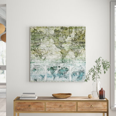 Green Earth 1 Piece Wrapped Canvas Painting