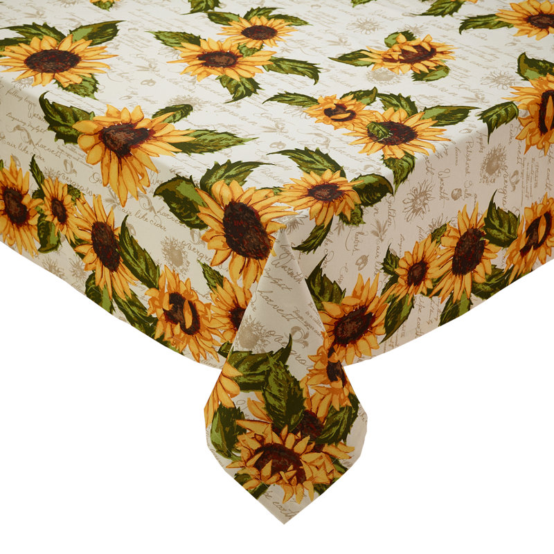 Quenemo Floral 100% Cotton Tablecloth, 84" L x 60" W