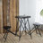 Stowable Side Table and Two Seats